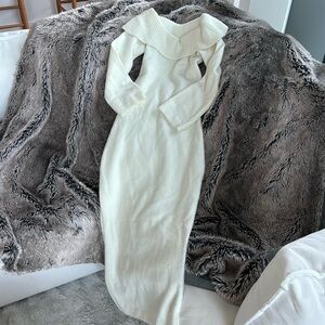 Animari white sweater Maxi Dress